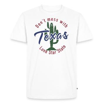 Don't mess with Texas Cactus - Men's Premium Organic T-Shirt - white - Front - Nico (187cm)