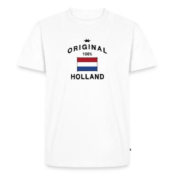 Drapeau hollandais drapeau drapeau - T-shirt Premium bio Homme - blanc - Devant - Nico (187cm)