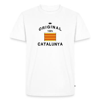 Catalonia original Catalan - Men's Premium Organic T-Shirt - white - Front - Nico (187cm)