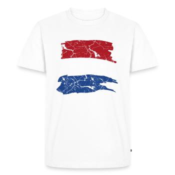Pays-Bas Drapeau Hollande - T-shirt Premium bio Homme - blanc - Devant - Nico (187cm)
