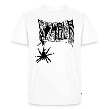 Graphismes Marque Somber Spider Web Couleur Noir - T-shirt Premium bio Homme - blanc - Devant - Nico (187cm)