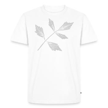 Livèche de feuilles / plante herbacée - T-shirt Premium bio Homme - blanc - Devant - Nico (187cm)