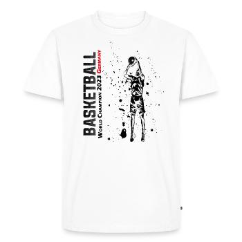 Champion du monde de basket-ball 2023 Allemagne - T-shirt Premium bio Homme - blanc - Devant - Nico (187cm)