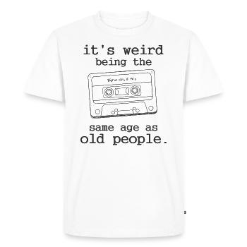 50th 60th Birthday 80th 90s Retiree Gift - Men's Premium Organic T-Shirt - white - Front - Nico (187cm)