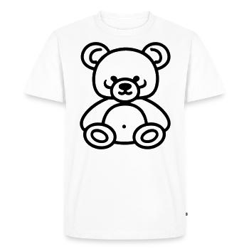 Ours en peluche - T-shirt Premium bio Homme - blanc - Devant - Nico (187cm)