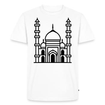 Mosquée - T-shirt Premium bio Homme - blanc - Devant - Nico (187cm)