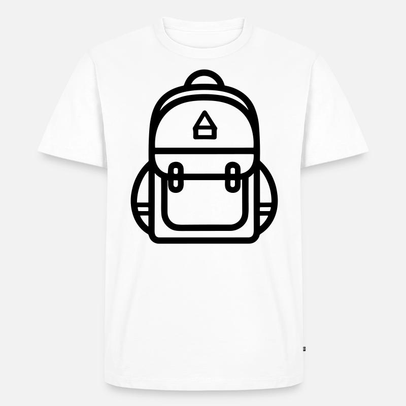 Rucksack - Männer Premium Bio T-Shirt - Weiß