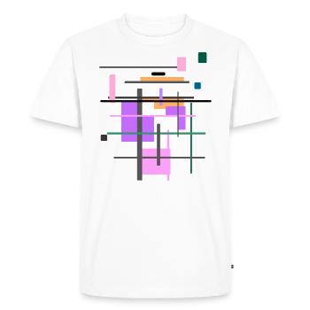 Abstrait - T-shirt Premium bio Homme - blanc - Devant - Nico (187cm)