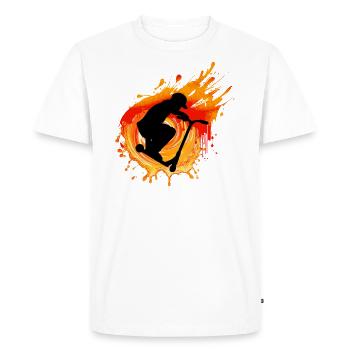 scooter - scooter stunt it - Männer Premium Bio T-Shirt - Weiß - Vorne - Nico (187cm)