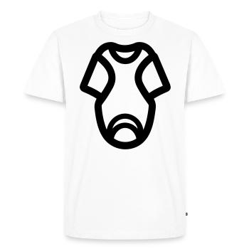 Couche - T-shirt Premium bio Homme - blanc - Devant - Nico (187cm)
