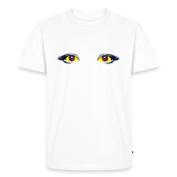 Yeux seulement - T-shirt Premium bio Homme - blanc - Devant - Nico (187cm)