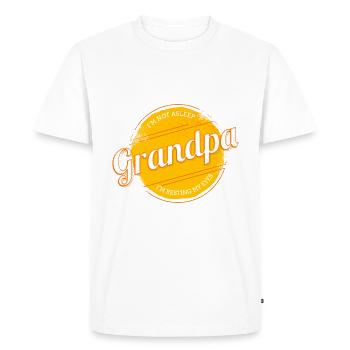 I'm Not Asleep I'm Resting My Eyes Grandpa - Men's Premium Organic T-Shirt - white - Front - Nico (187cm)
