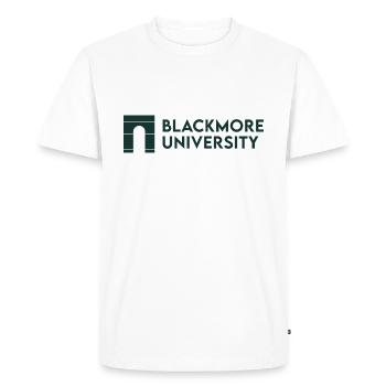 Sweat à capuche de l’Université Blackmore - T-shirt Premium bio Homme - blanc - Devant - Nico (187cm)