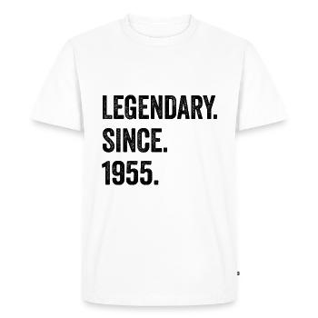 70 Years Old Legendary Since 1955 70th Birthday - Men's Premium Organic T-Shirt - white - Front - Nico (187cm)