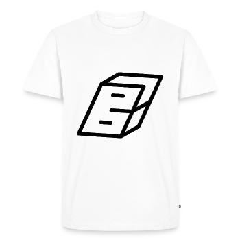 Lettre générale B - T-shirt Premium bio Homme - blanc - Devant - Nico (187cm)