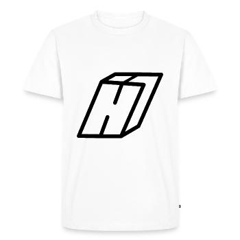 Lettre d’orientation H - T-shirt Premium bio Homme - blanc - Devant - Nico (187cm)