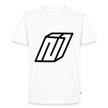Lettre d’esquisse N - T-shirt Premium bio Homme - blanc - Devant - Nico (187cm)