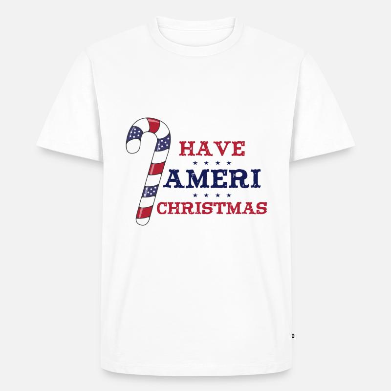 Have Ameri Christmas - Männer Premium Bio T-Shirt - Weiß