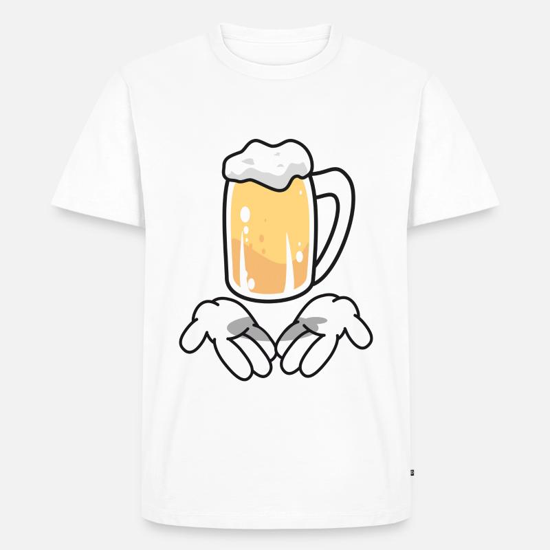 One Beer - Männer Premium Bio T-Shirt - Weiß