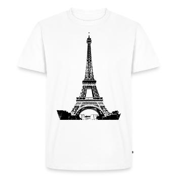 tour Eiffel - T-shirt Premium bio Homme - blanc - Devant - Nico (187cm)