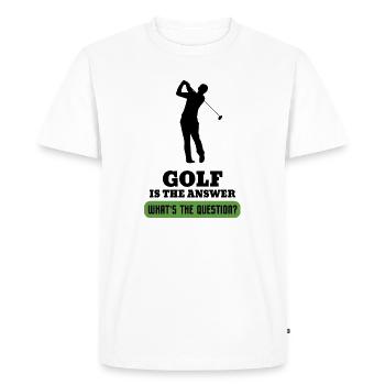 Golf Golfball Golfer Golfen Golfing - T-shirt Premium bio Homme - blanc - Devant - Nico (187cm)