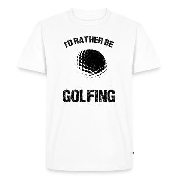 Golf Golfball Golfing Golfer Golfe - T-shirt Premium bio Homme - blanc - Devant - Nico (187cm)