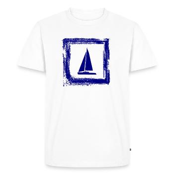 Voile voile Sail - T-shirt Premium bio Homme - blanc - Devant - Nico (187cm)