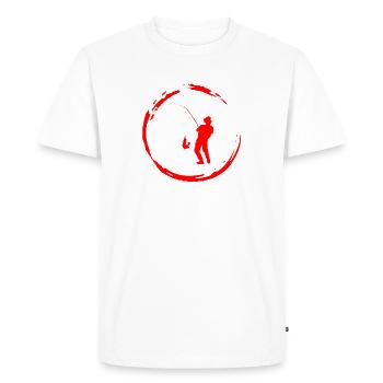 Pêche pêche - T-shirt Premium bio Homme - blanc - Devant - Nico (187cm)