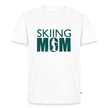 Ski Maman Ski Maman Skiing Mère - T-shirt Premium bio Homme - blanc - Devant - Nico (187cm)