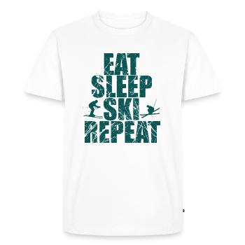 Skiing Skier Skiers Apres Ski - Men's Premium Organic T-Shirt - white - Front - Nico (187cm)