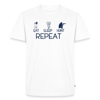 Chasse sauvage Chasse Chasse Chasseurs Chasseurs - T-shirt Premium bio Homme - blanc - Devant - Nico (187cm)