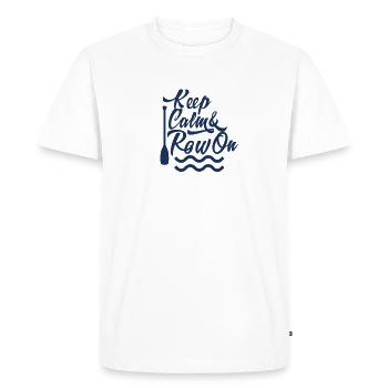 Rowing Rowing Rowing Rowing Rowing Rowing Boat - Men's Premium Organic T-Shirt - white - Front - Nico (187cm)