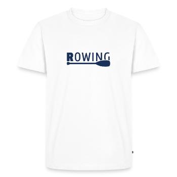 Rowing Rowing Boat Rower Rowing Rowing - Men's Premium Organic T-Shirt - white - Front - Nico (187cm)