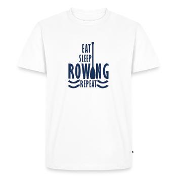 Rowing Rowing Rowing Boat Rowing Rower Rowing - Men's Premium Organic T-Shirt - white - Front - Nico (187cm)