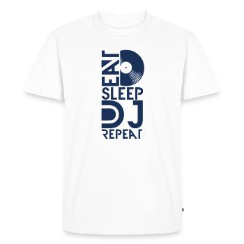 Disc Jockey - T-shirt Premium bio Homme - blanc - Devant - Nico (187cm)