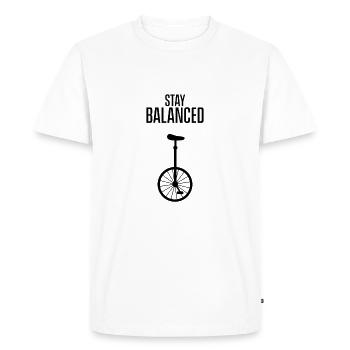 Monocycle Monocycle Monocycle Monocycle Unicycling Unicycle - T-shirt Premium bio Homme - blanc - Devant - Nico (187cm)