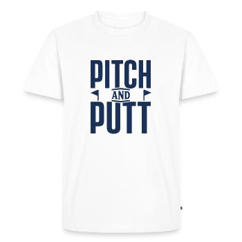 Putt Pitch pitch and Putt Pitch & Putt Golf - T-shirt Premium bio Homme - blanc - Devant - Nico (187cm)