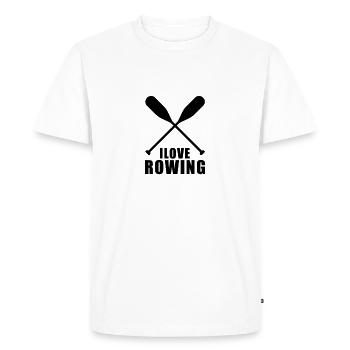 Rowing Team Rowing Rowing Rowing Rowing - Men's Premium Organic T-Shirt - white - Front - Nico (187cm)
