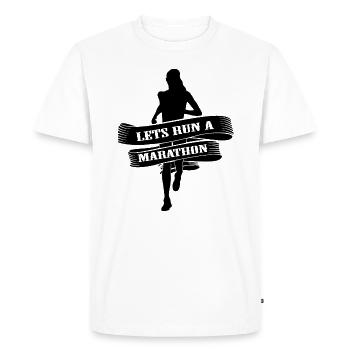 Marathon - T-shirt Premium bio Homme - blanc - Devant - Nico (187cm)
