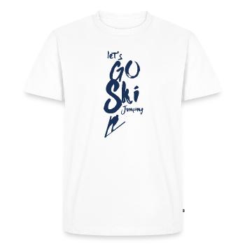 Saut de ski - T-shirt Premium bio Homme - blanc - Devant - Nico (187cm)