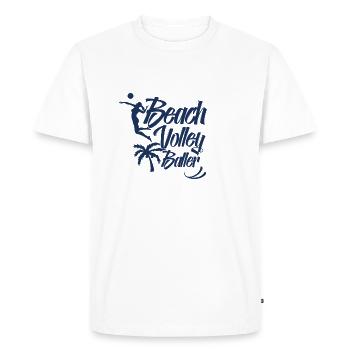 Volley-ball de l’équipe volley-ball volley joueur de volley-ball - T-shirt Premium bio Homme - blanc - Devant - Nico (187cm)
