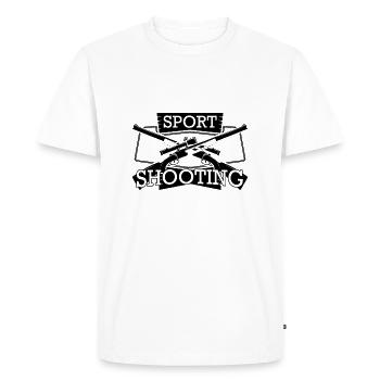 Tir sportif - T-shirt Premium bio Homme - blanc - Devant - Nico (187cm)