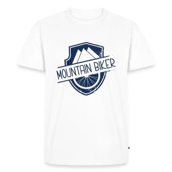 Mountain bike mountain bike - Men's Premium Organic T-Shirt - white - Front - Nico (187cm)