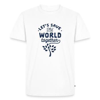 Sauver le climat - T-shirt Premium bio Homme - blanc - Devant - Nico (187cm)