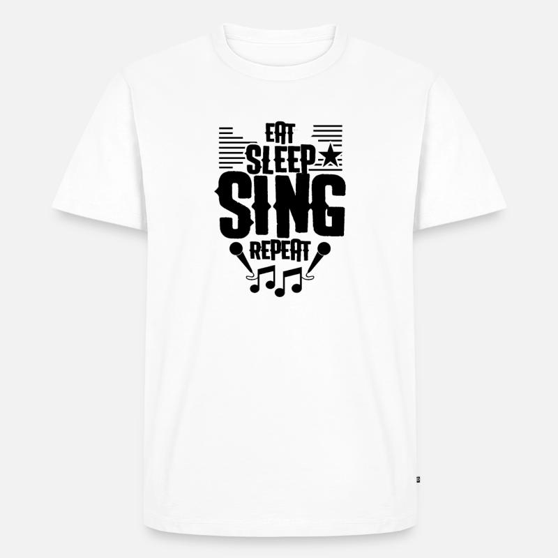 Sing - Men's Premium Organic T-Shirt - white