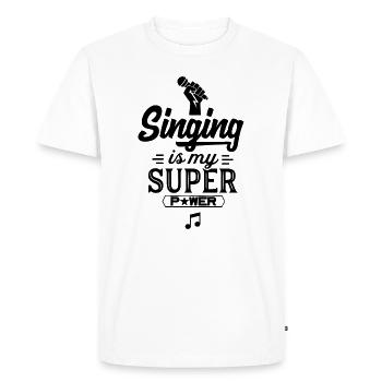 Chants Chanteurs Chanteurs - T-shirt Premium bio Homme - blanc - Devant - Nico (187cm)