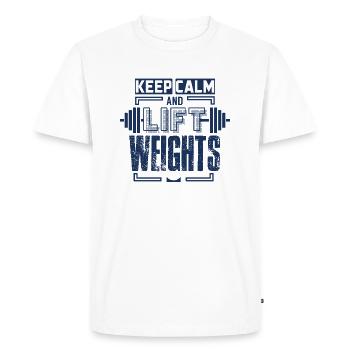Sport Haltérophilie haltérophilie gym Haltérophilie - T-shirt Premium bio Homme - blanc - Devant - Nico (187cm)