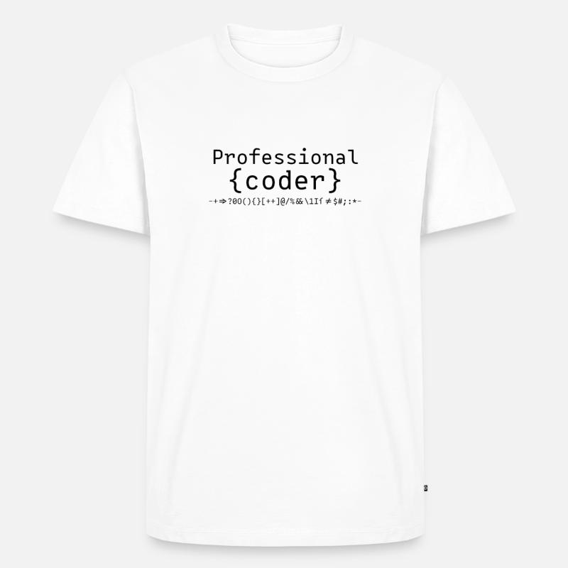 Programmeurs programmeurs programmeurs - T-shirt Premium bio Homme - blanc