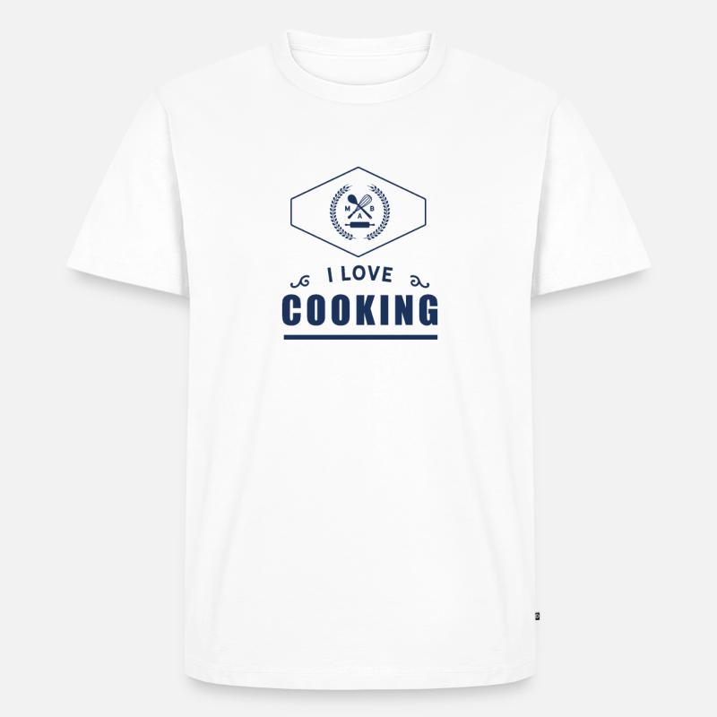 Kochen Kochen Kochen Kochen - Männer Premium Bio T-Shirt - Weiß