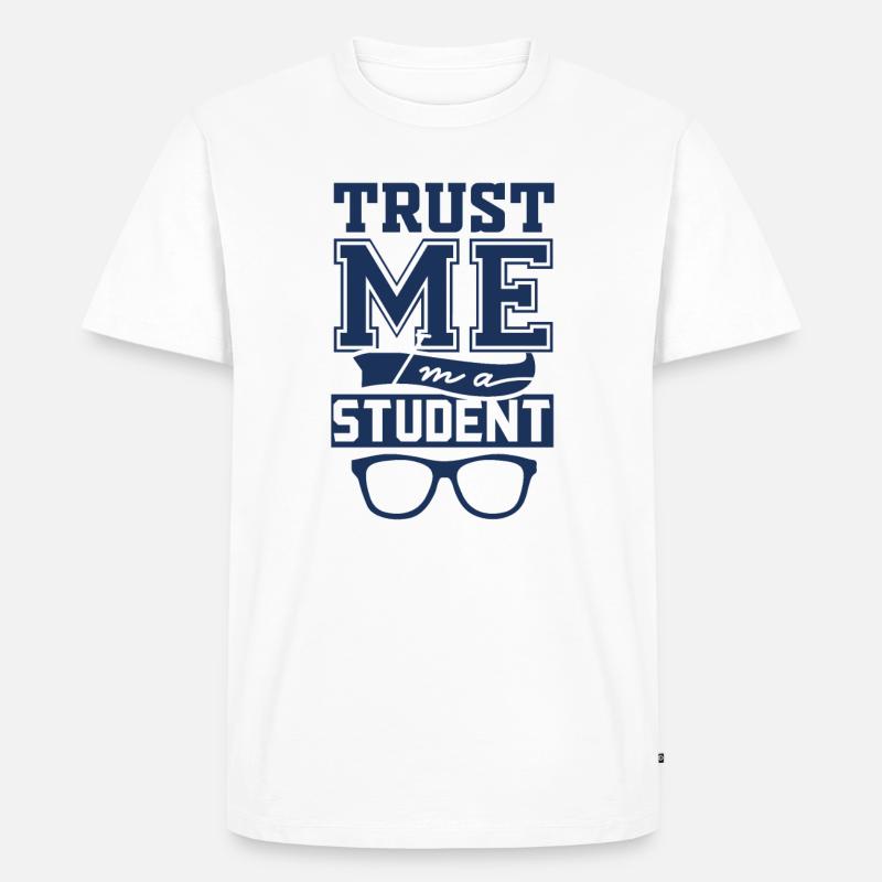 Student Student Student Student - Männer Premium Bio T-Shirt - Weiß